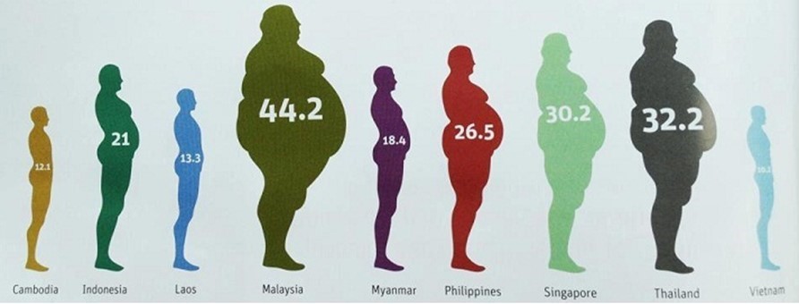 Obese Countrires in SE Asia